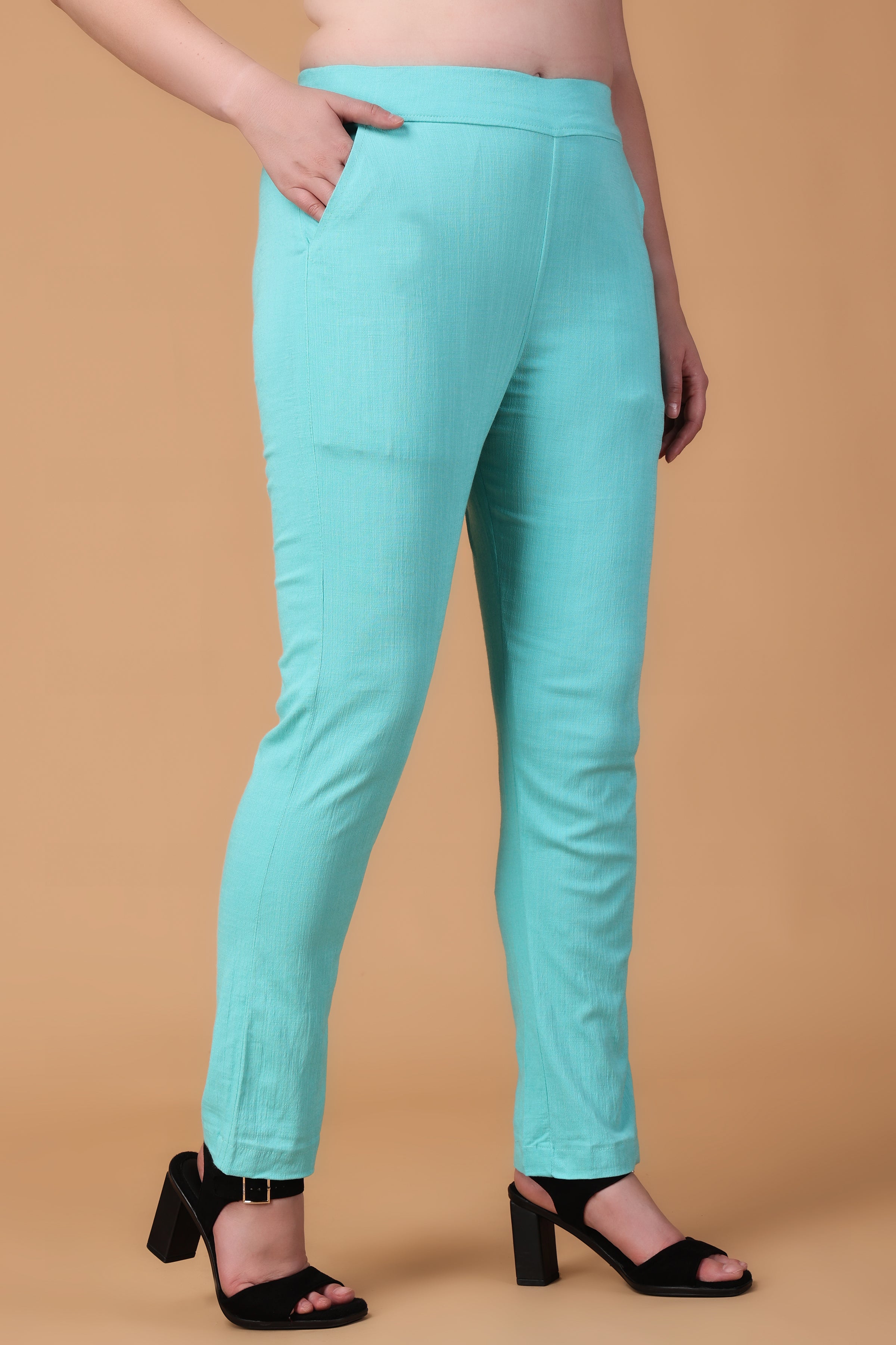 Cotton Lycra Sapphire Pant... | Women pants pattern, Trousers women, Pants  pattern